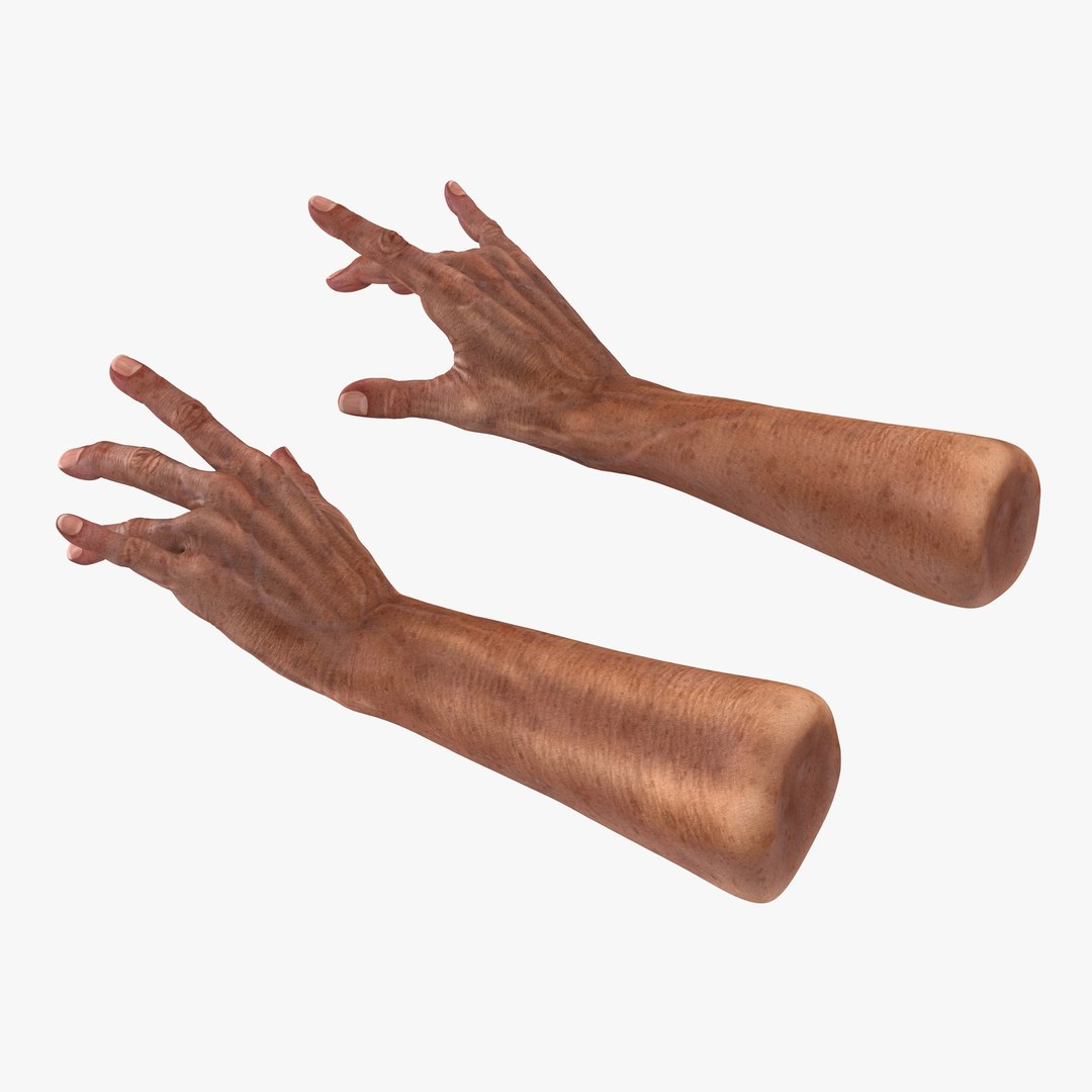 Old Man Hands Pose 3 3D model preview