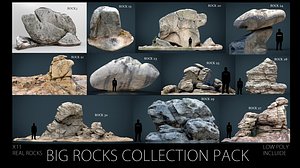 3D big rocks pack model