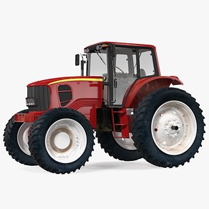 tractor generic red 3D