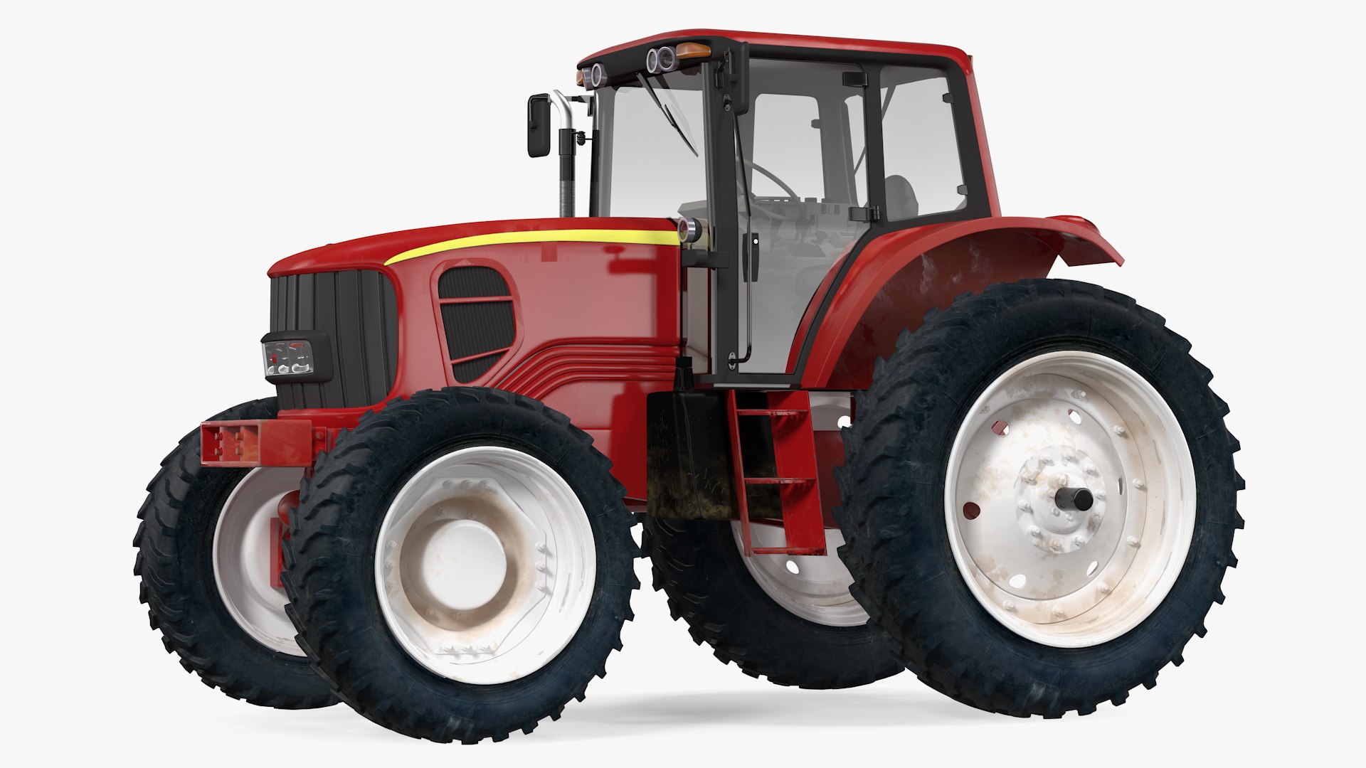 Tractor  Red 3D model preview