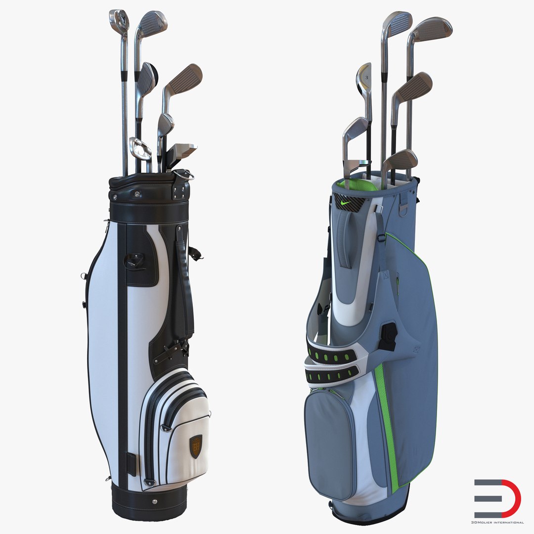 Golf Bags Collection 2 3D model preview