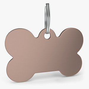 3D Dog Collar Tag Bronze