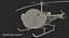 light helicopter bell 47 3d max
