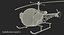 light helicopter bell 47 3d max
