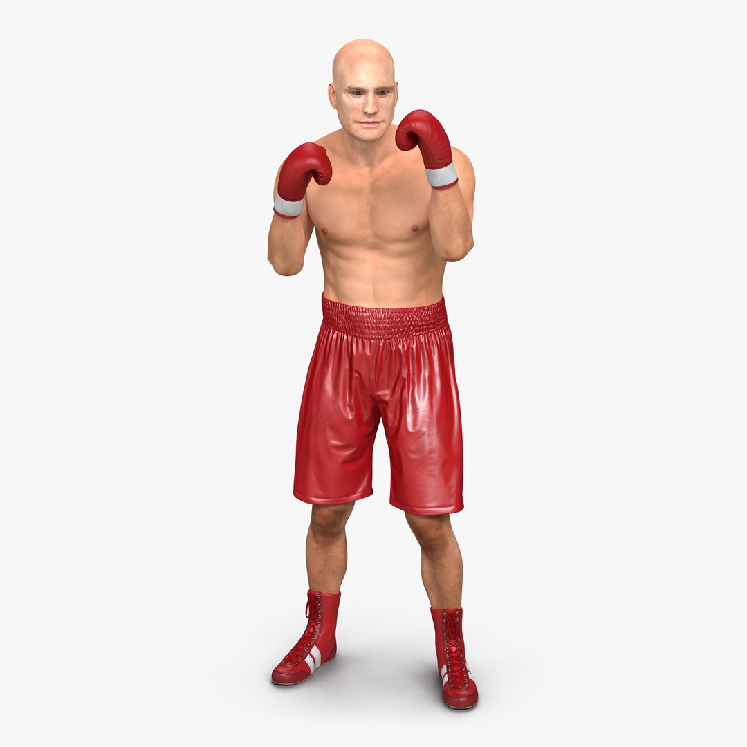Boxer Man 2 Pose 2 3D Model 3D model preview