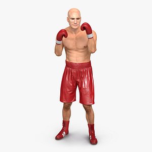 Boxer Man 2 Pose 2 3D Model
