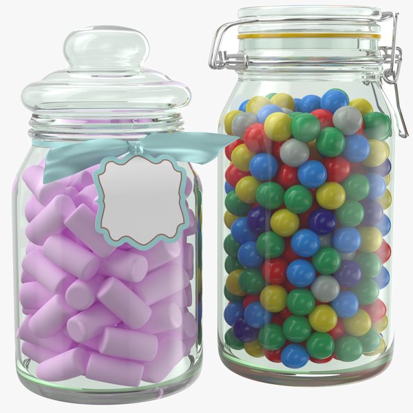 Candy in Jars 3D Model Collection