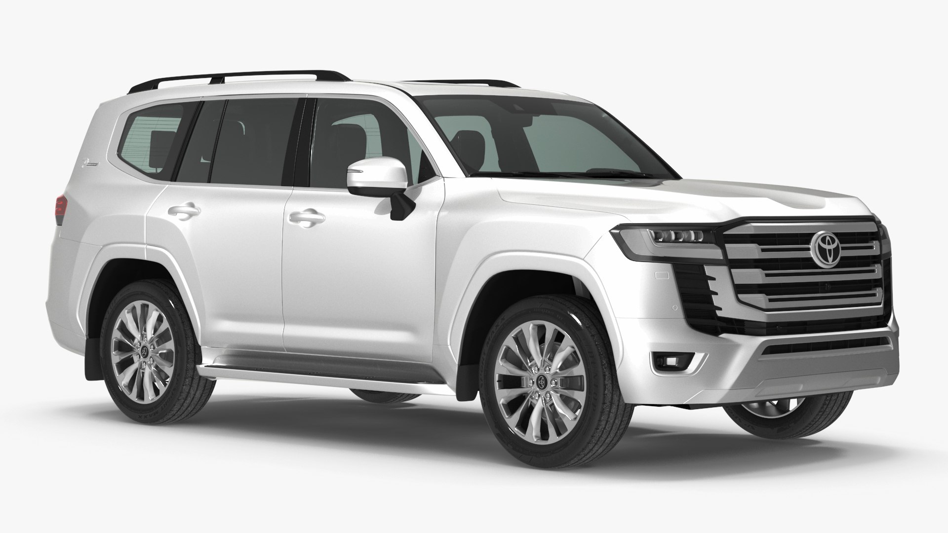 Toyota Land Cruiser Silver Simple Interior 3D model preview