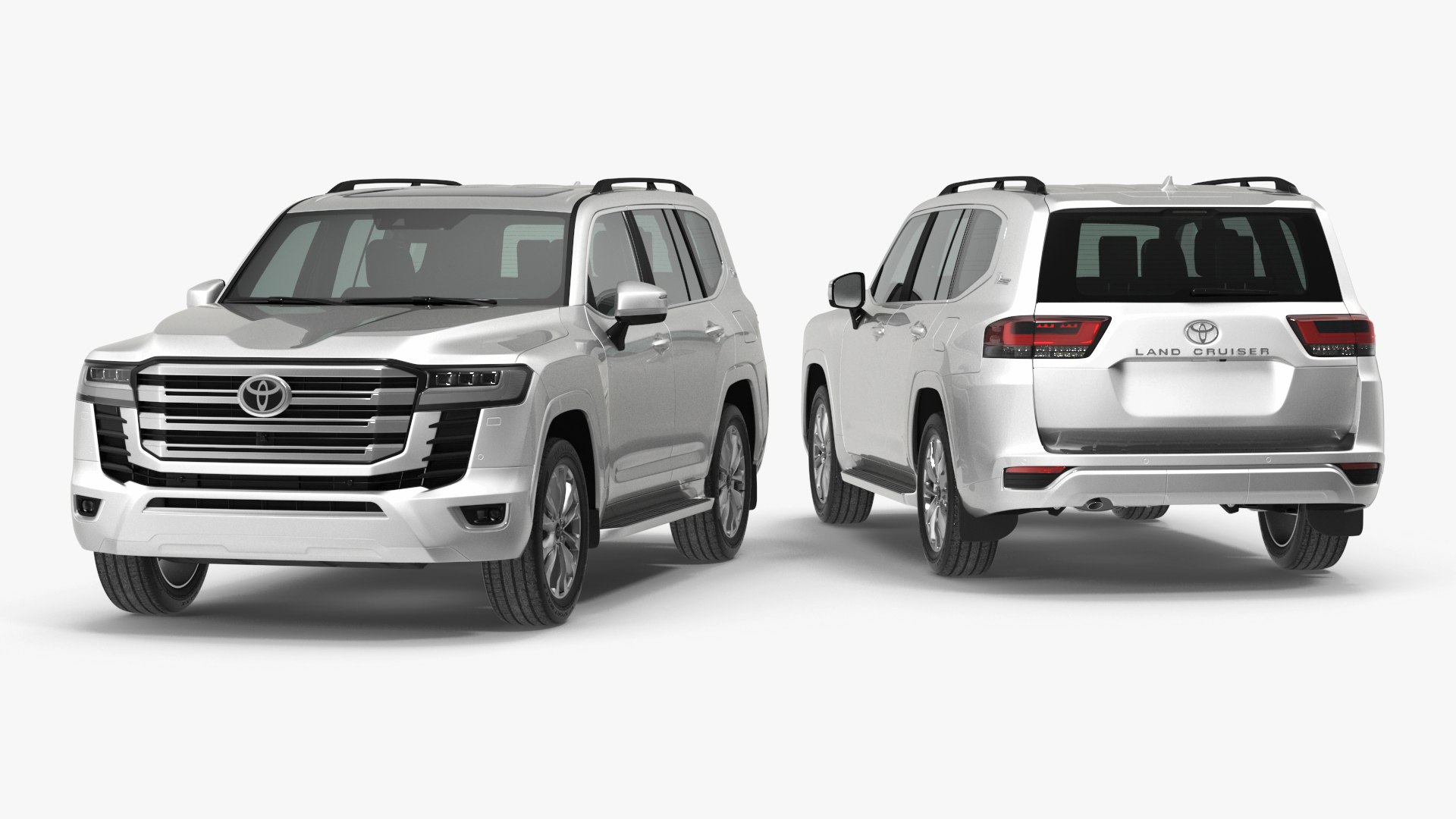 3D Toyota Land Cruiser Silver Simple Interior - TurboSquid 2112373
