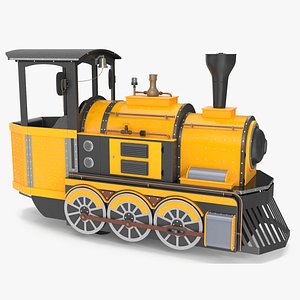 Mini Locomotive Yellow 3D model