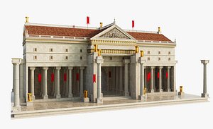 Fantasy temple gate 3D model