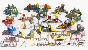 3D Children Playground Equipment 3