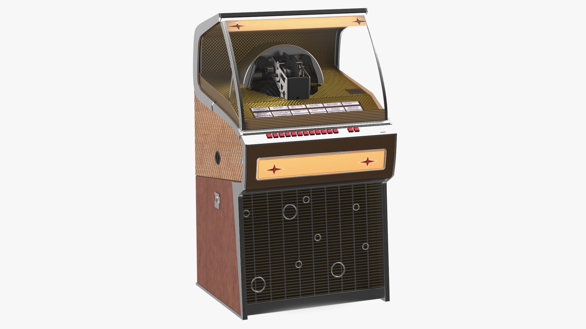 Full Size Vinyl Jukebox 3D model preview