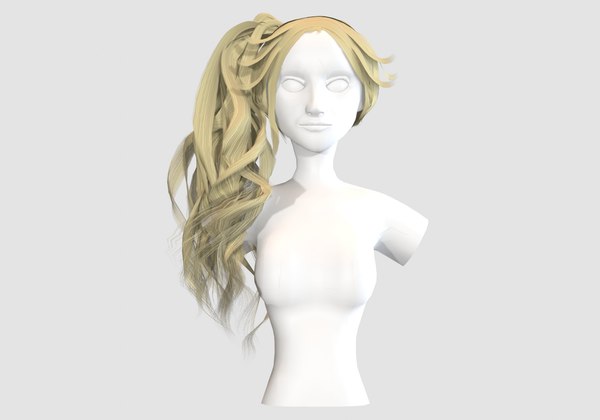 Wavy Female Hairstyle - 3D Model by nickianimations