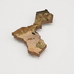 La Paz Capital of Bolivia Realistic 3D Terrain Map