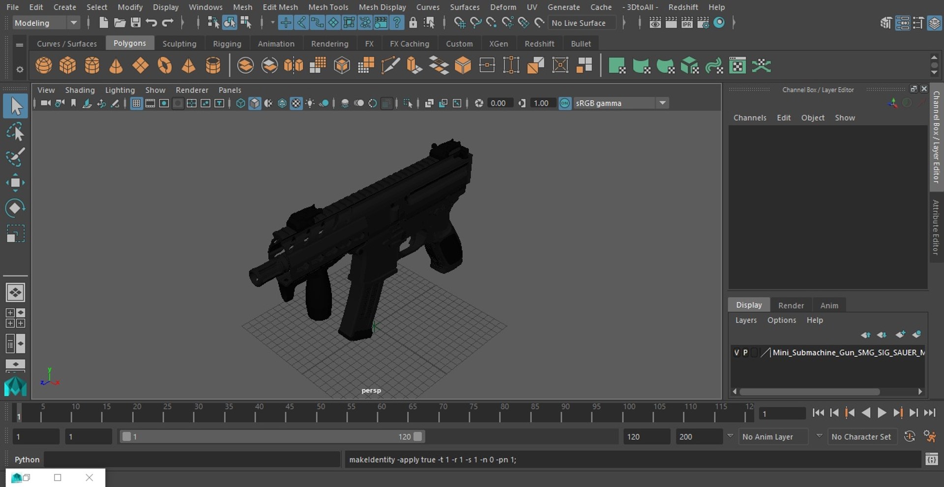 Mini Submachine Gun SMG SIG SAUER MPX 3D Model - TurboSquid 2148554