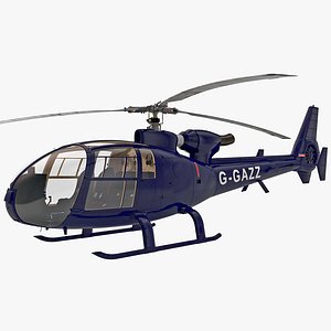 gazelle helicopter 3d model