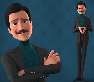 CARTOON MAN - RIGGED TEACHER AND FATHER CHARACTER