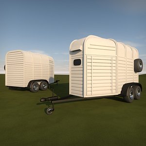 horsebox trailer 3D