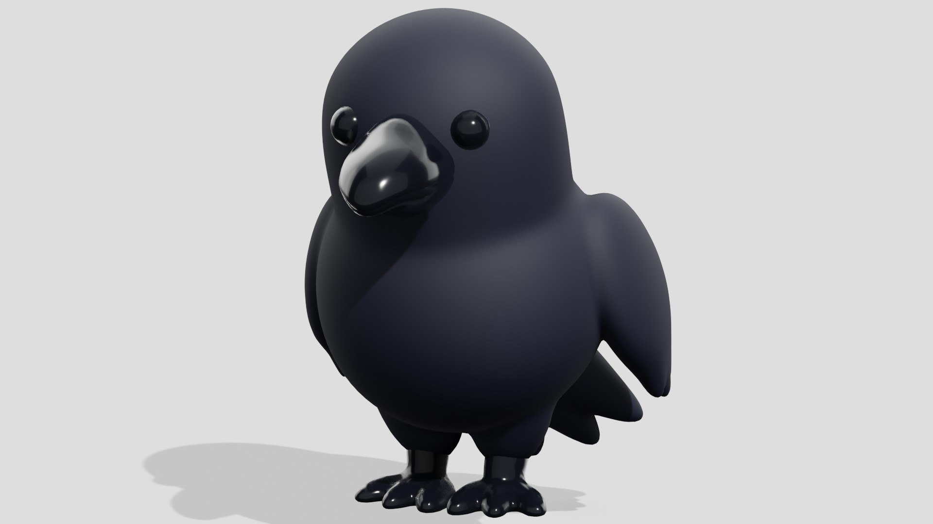 Cartoon black raven 3D - TurboSquid 2122945