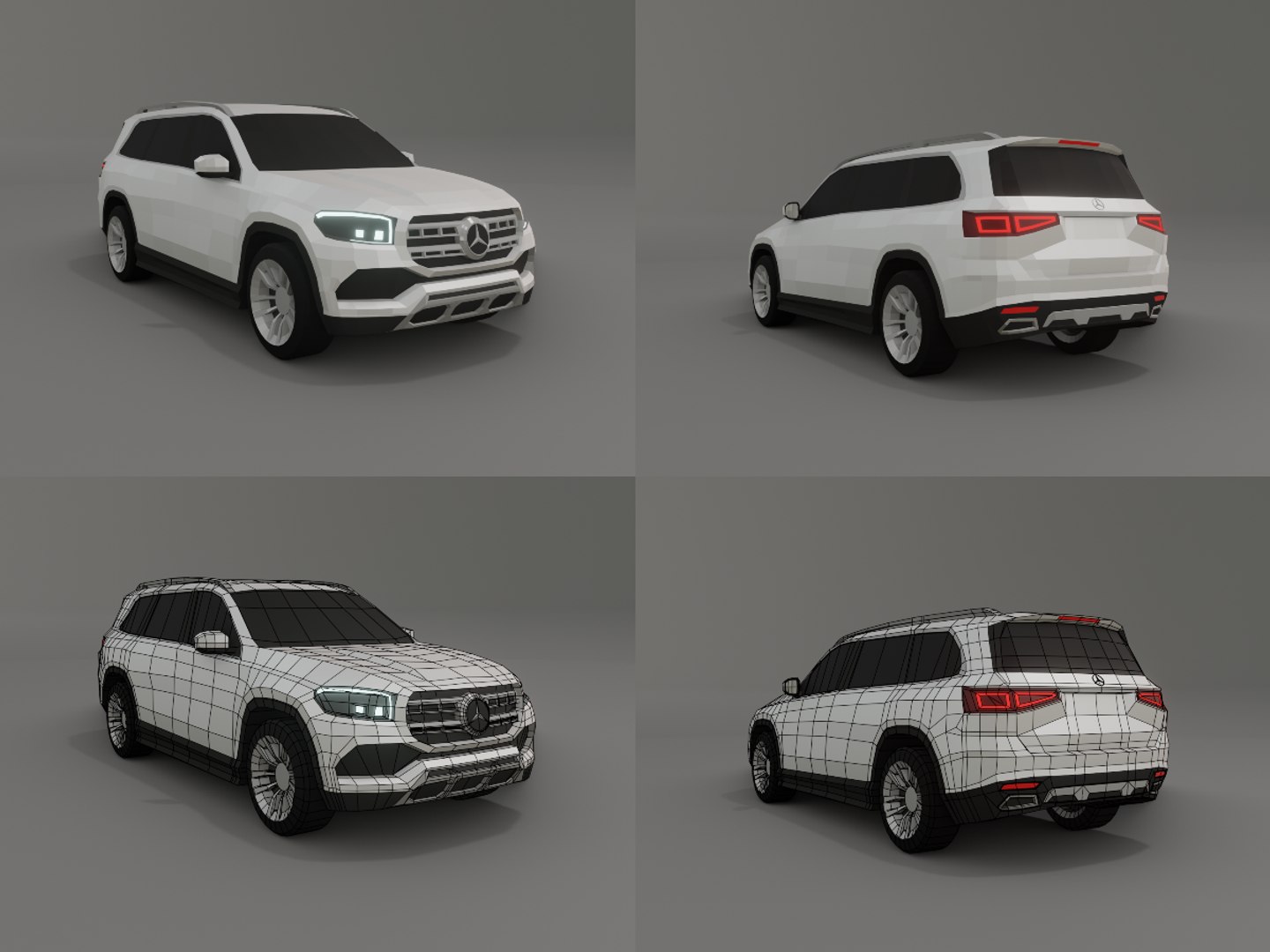 collection of 50 low poly cars 3D model https://p.turbosquid.com/ts-thumb/sY/dqHRDB/6I/mercedesgls/png/1624729001/1920x1080/fit_q87/d2ad5c8be5e48adf5efc049cb02368ed14389f45/mercedesgls.jpg