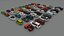collezione di 50 auto low poly