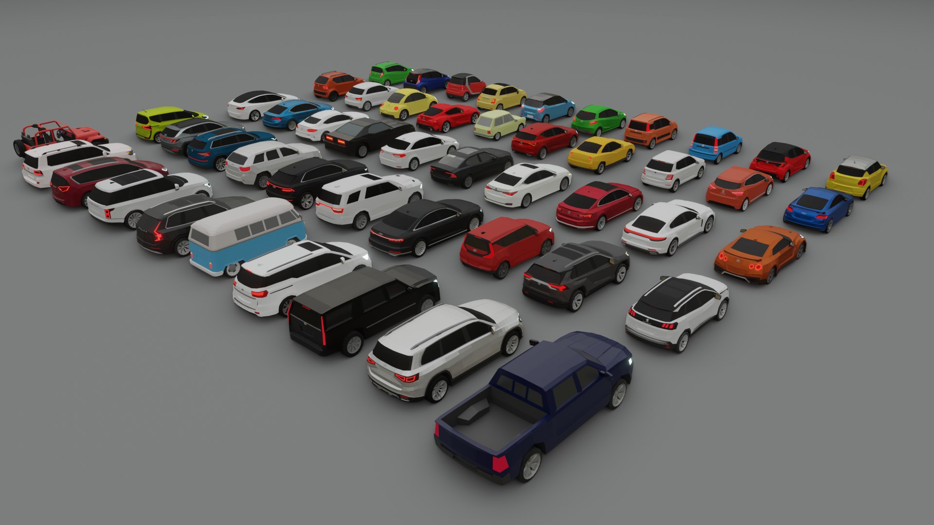 collection of 50 low poly cars 3D model https://p.turbosquid.com/ts-thumb/sY/dqHRDB/OI/50carspack05/png/1624728773/1920x1080/fit_q87/9000e56b1ac5daec3d5a0d2cdd69713453787f3a/50carspack05.jpg