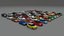 collezione di 50 auto low poly