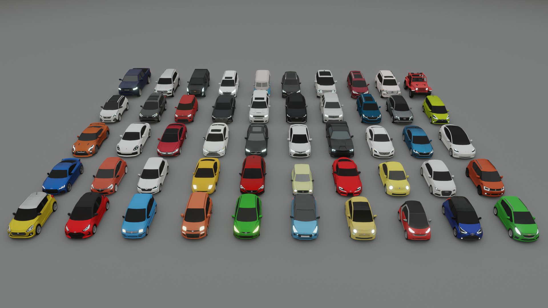 collection of 50 low poly cars 3D model https://p.turbosquid.com/ts-thumb/sY/dqHRDB/PN/50carspack07/png/1624728746/1920x1080/fit_q87/4c71279709391ce55d87050599b38498e22b8185/50carspack07.jpg
