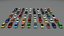 collezione di 50 auto low poly