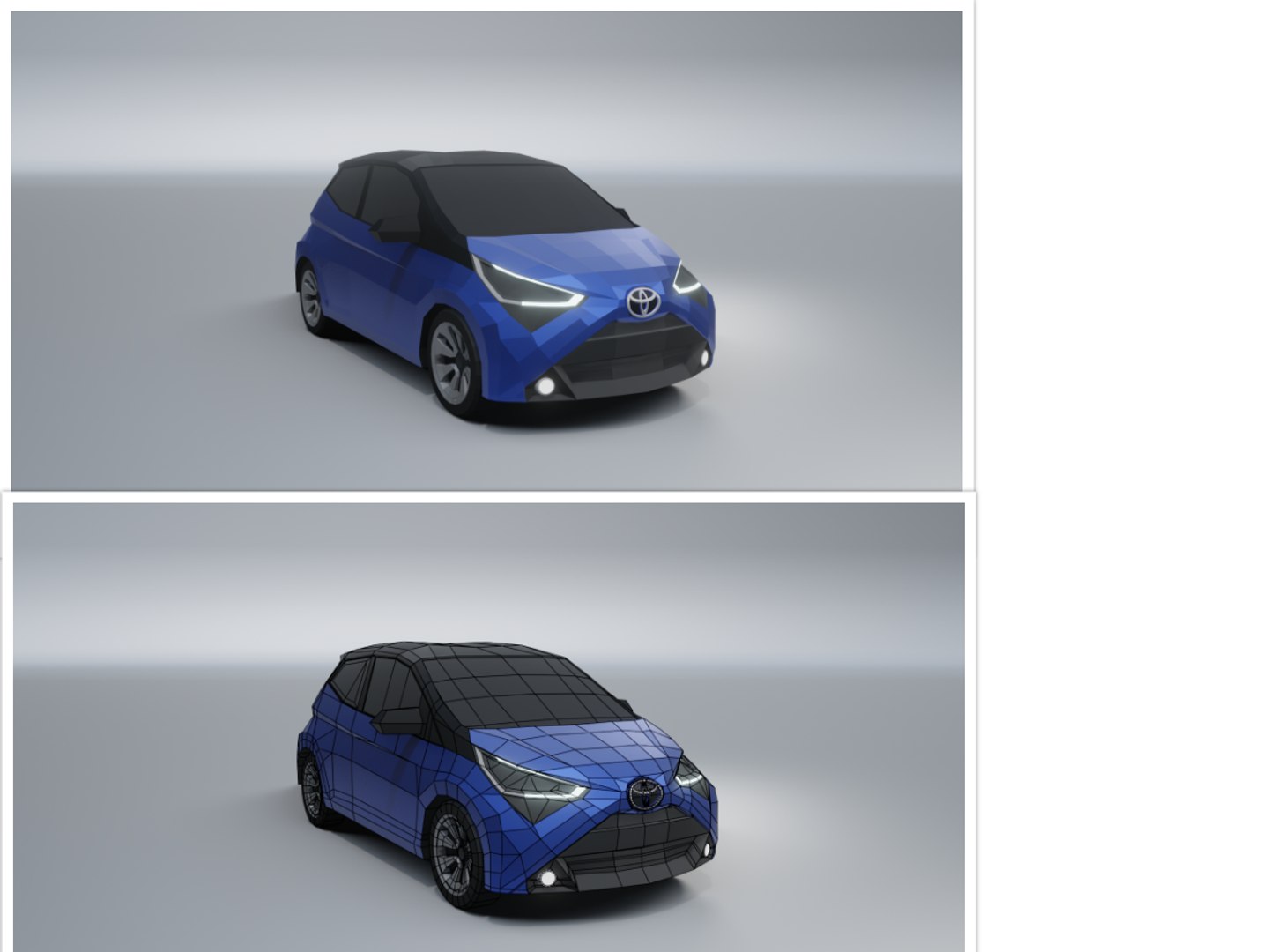 collection of 50 low poly cars 3D model https://p.turbosquid.com/ts-thumb/sY/dqHRDB/fF/toyotaaygo/png/1624728879/1920x1080/fit_q87/e5aa653359be155e17cd7e5c028176b035d58a2f/toyotaaygo.jpg