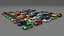 collezione di 50 auto low poly