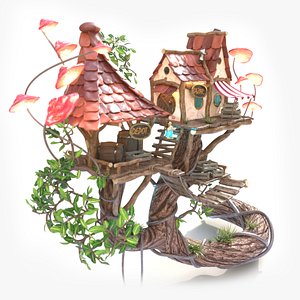 Subdivision  LowPoly Fairy Treehouse