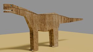 Wooden toy dinosaur