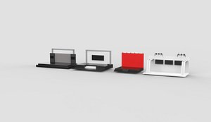 Outdoor stage set 3D model 3D model
