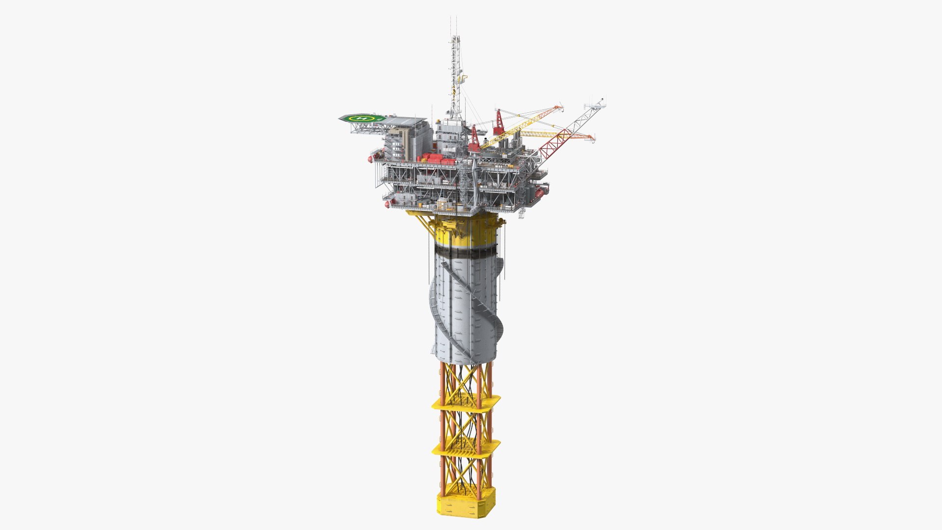 Shell Perdido Oil Platform 3D model preview