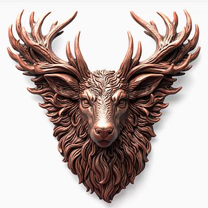 Stag Deer Head for 3D Printing