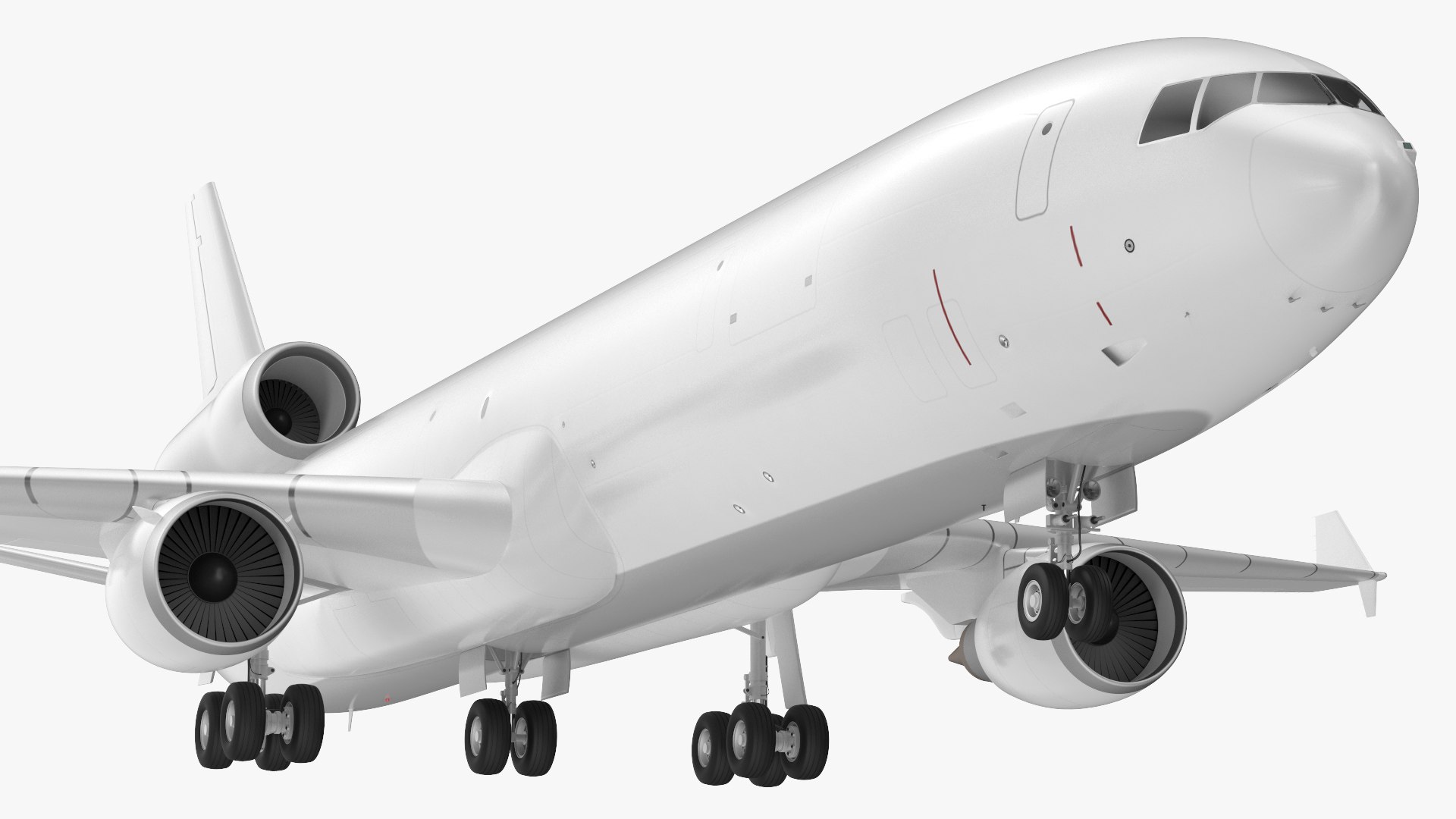 McDonnell Douglas MD11 Tri Jet Wide Body Airliner 3D model preview