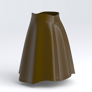 Womens Flirty Flare Skirt brown model