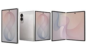 3D Samsung Galaxy Z Fold8 Cream model