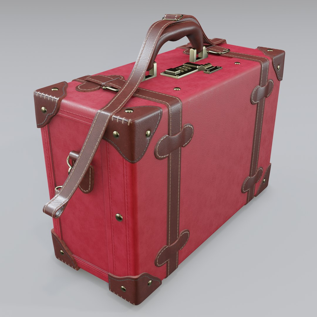 Steamline Red Briefcase Luggage 3D Model TurboSquid 1835905