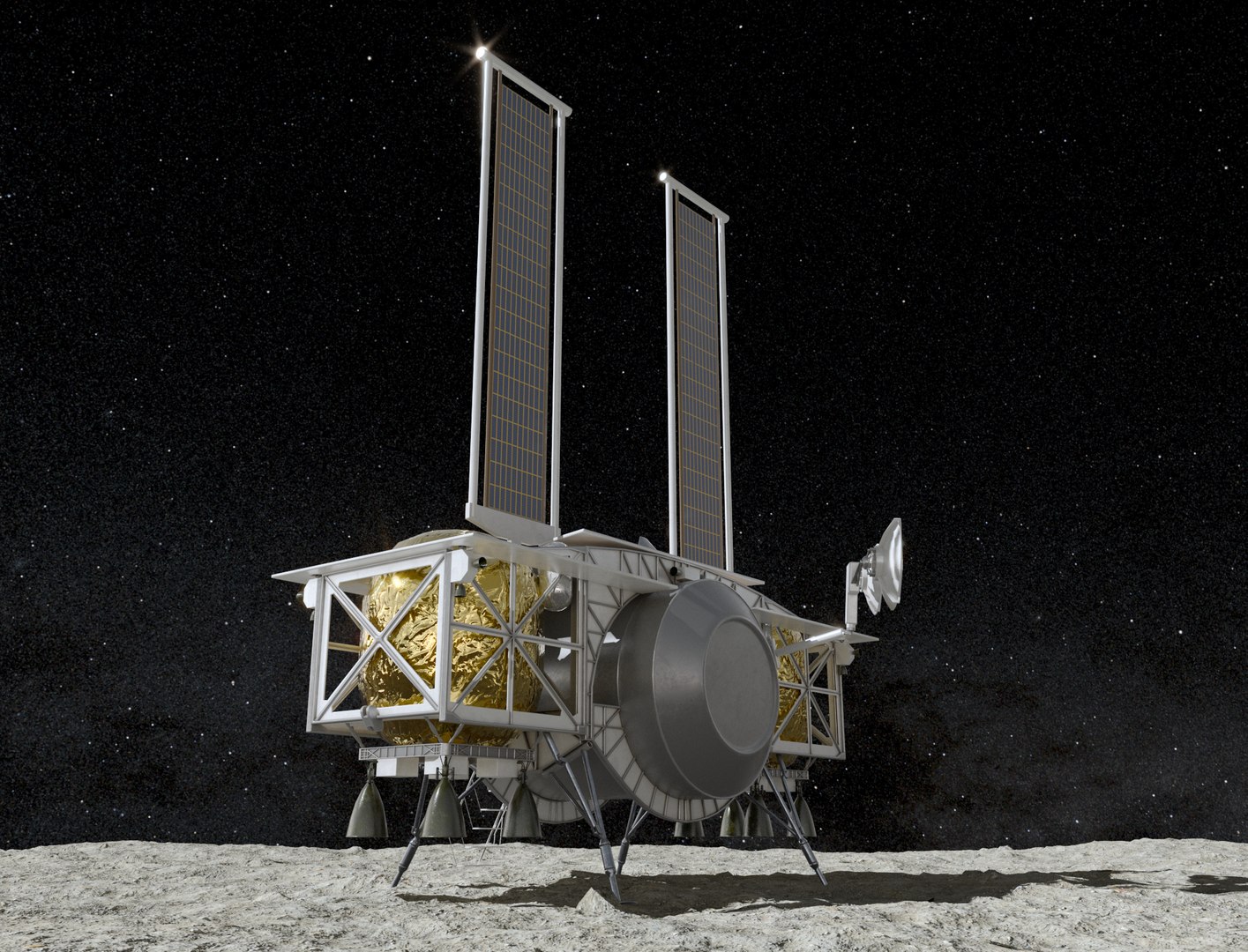 Lunar Landing System 3D - TurboSquid 2186857