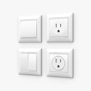 3D model Switches and Sockets US