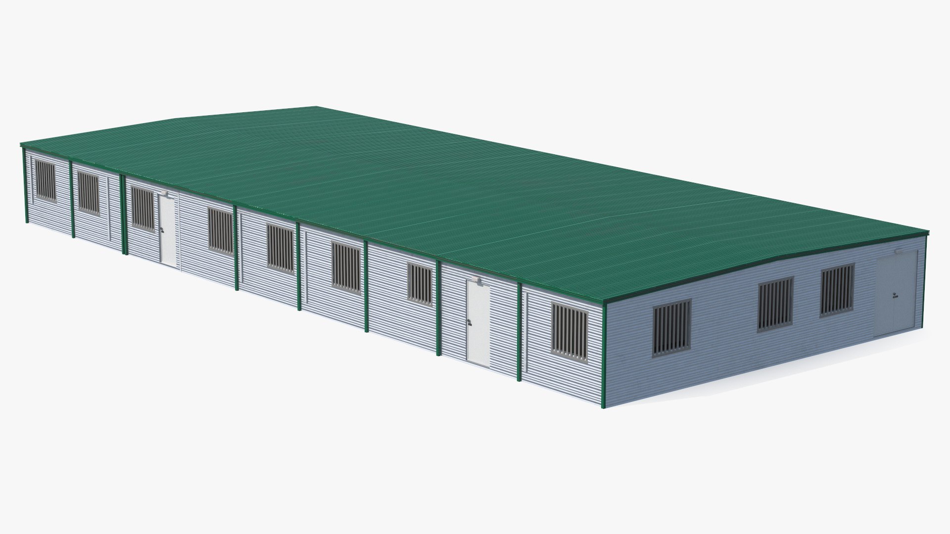 Modern Modular Office Building 3D model preview