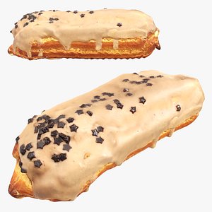 3D model Caramel eclair