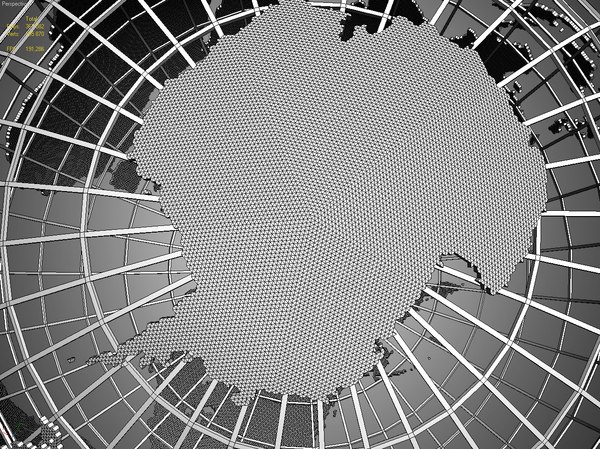 polygonal globe 3d model