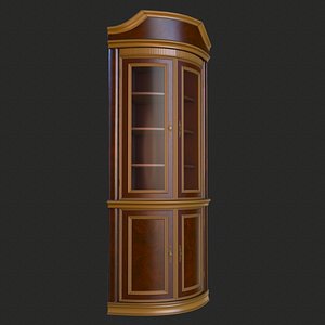 3D model vintage furniture bookcase pbr