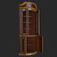 Librería de muebles vintage PBR Game Ready