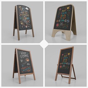 3D Customizable Versatile Sidewalk Signage