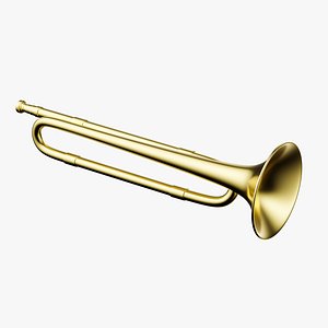 Trumpet brass 02 3D
